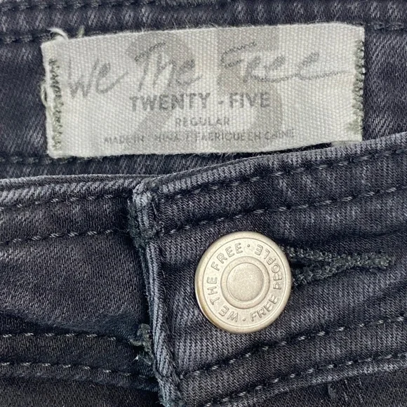 FREE PEOPLE We the free Flared bottom 9.5” rise in worn black size 25 - Picture 5 of 7